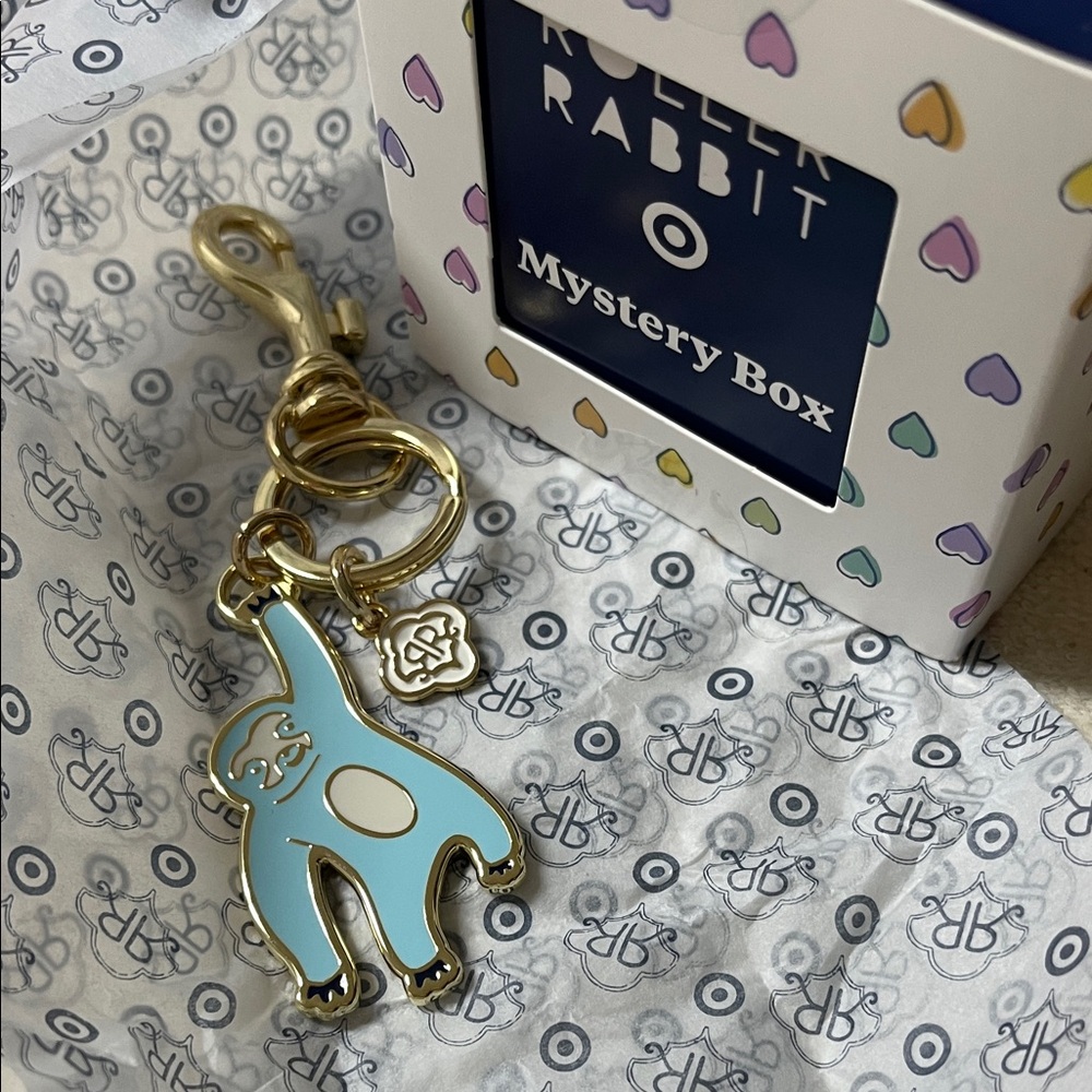 Roller Rabbit Target Keychain Opened Mystery Box - image 1
